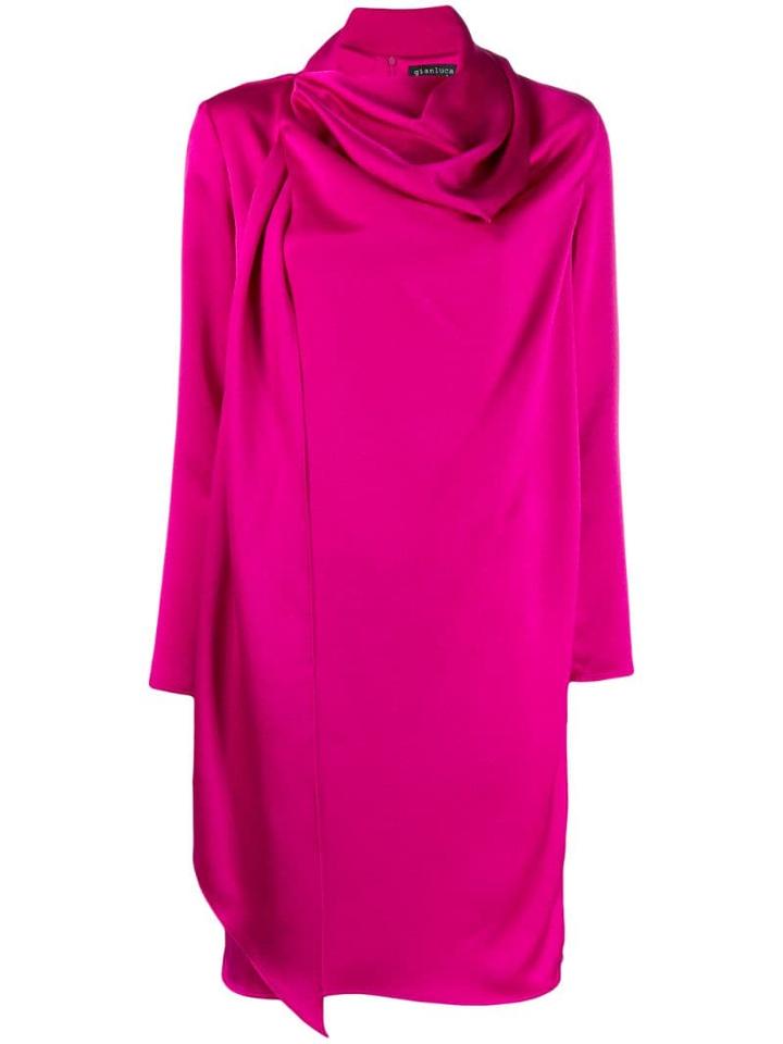 Gianluca Capannolo Draped Neck Dress - Pink