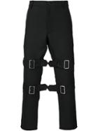 Comme Des Garçons Shirt Cropped Buckle Strap Trousers