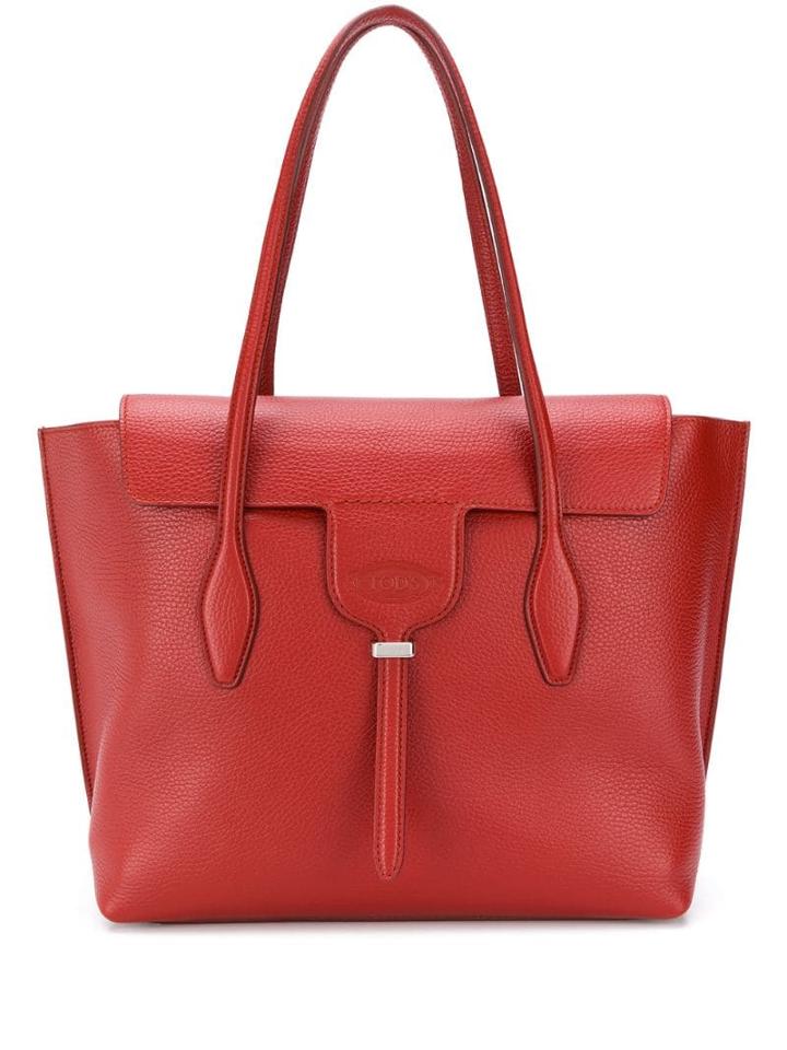 Tod's Foldover Top Shoulder Bag - Red