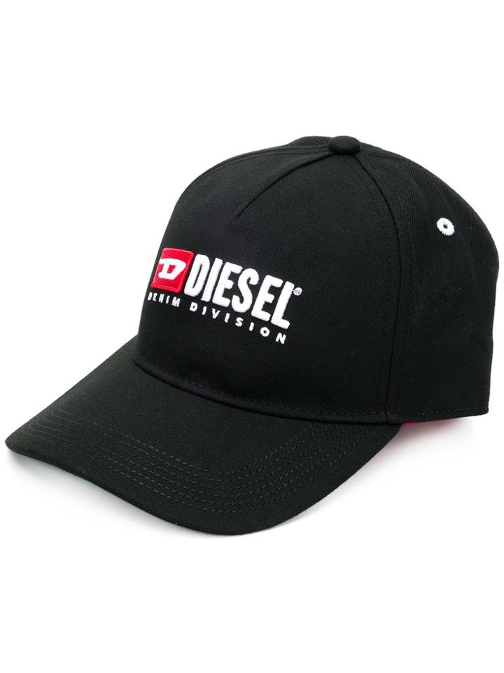 Diesel Embroidered Logo Cap - Black