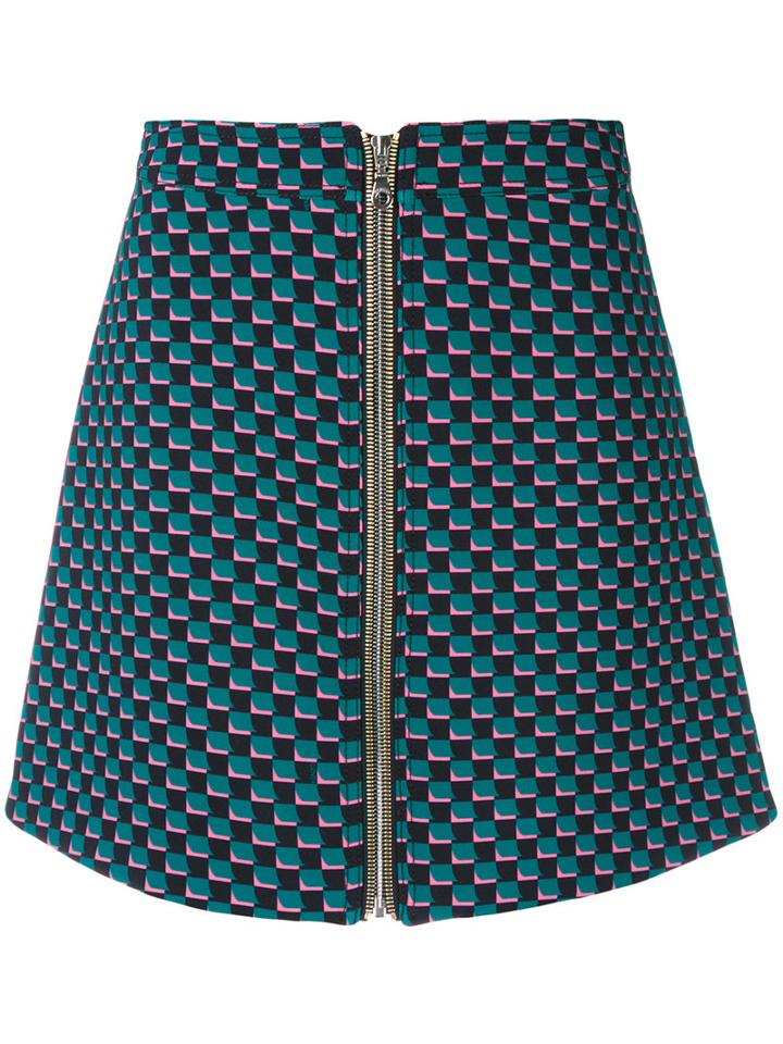 Kenzo Geometric Print Mini Skirt, Women's, Size: Xs, Polyester/spandex/elastane