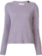Marc Jacobs Cabochon Button Jumper, Women's, Size: Medium, Pink/purple, Cashmere