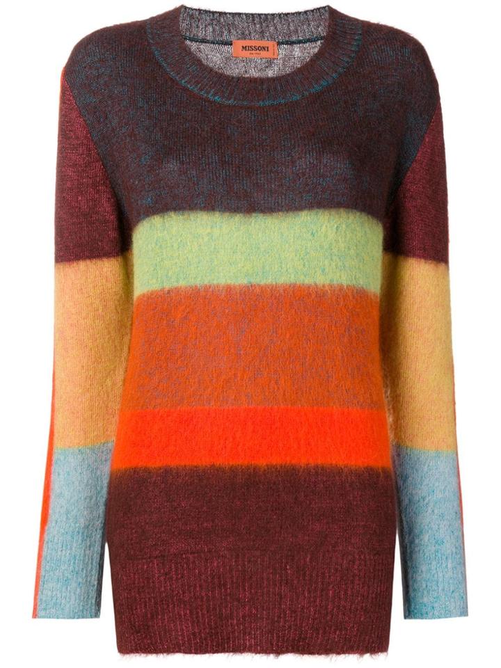 Missoni Oversized Striped Jumper - Red