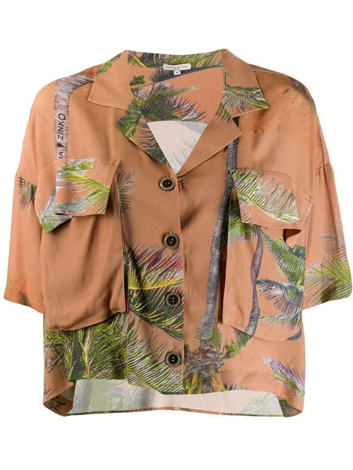 Natasha Zinko Tropical Loose Blouse - Neutrals