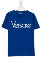 Young Versace Teen Logo Printed T-shirt - Blue