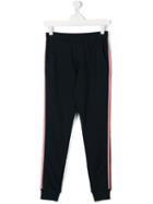 Moncler Kids - Side-stripe Track Trousers - Kids - Cotton - 14 Yrs, Black