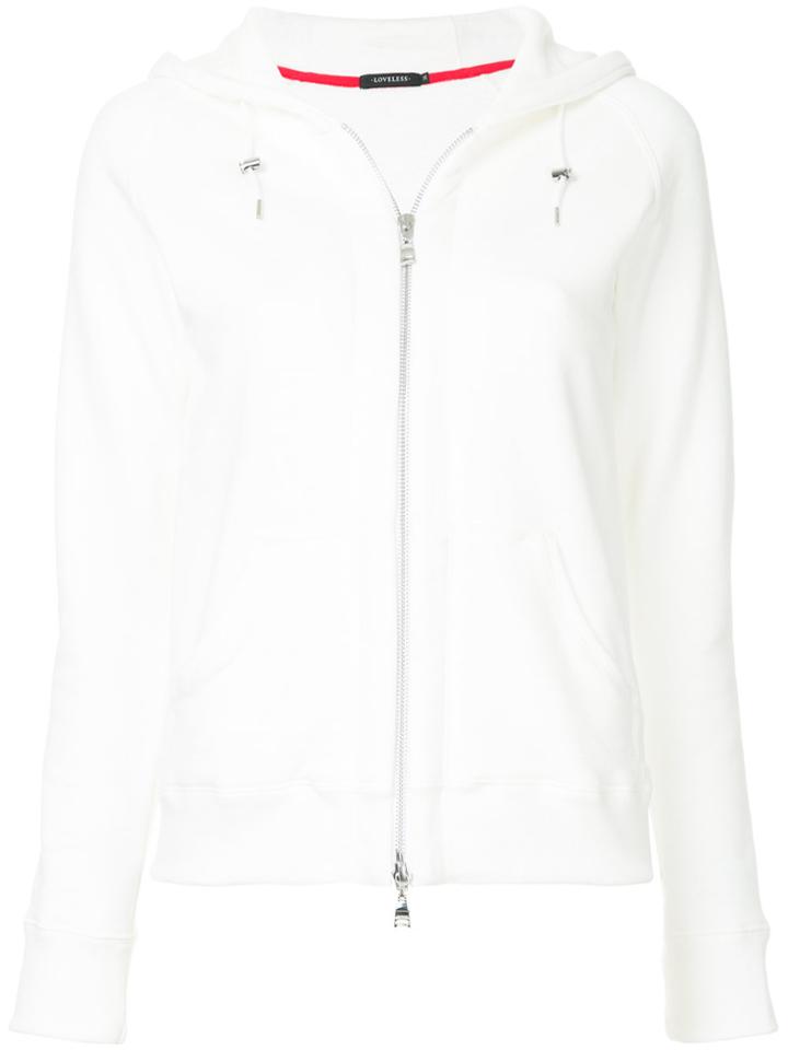 Loveless Zipped Hoodie - White
