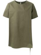 Damir Doma Strap Detail T-shirt, Men's, Size: Large, Green, Cotton