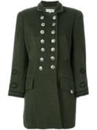 Dolce & Gabbana Vintage Buttoned And Embroidered Coat - Green