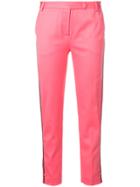Styland Cropped Tailored Suit Trousers - Pink & Purple