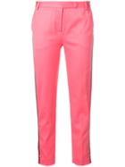 Styland Cropped Tailored Suit Trousers - Pink & Purple
