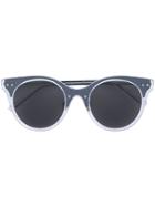 Bottega Veneta Eyewear Translucent Circle Sunglasses - Black