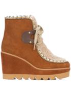 See By Chloé Wedge Ankle Boots - Brown