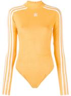 Adidas Striped Logo Bodysuit - Yellow & Orange