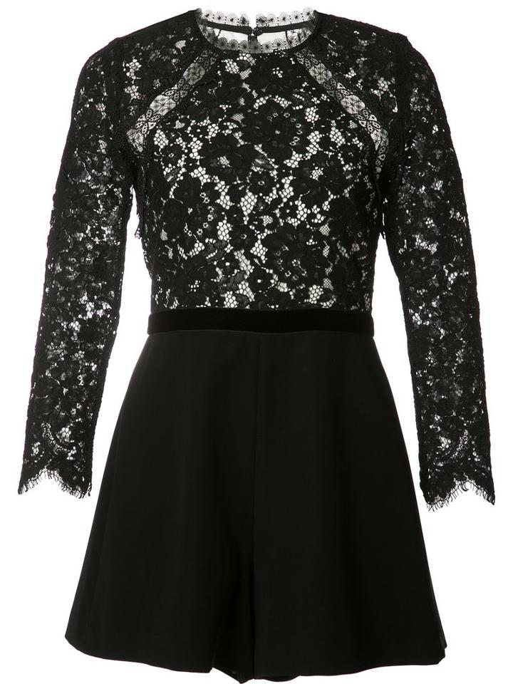 Alexis Tammy Playsuit, Women's, Size: Medium, Black, Cotton/nylon/rayon
