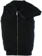 Rick Owens Drkshdw Zip Up Asymmetric Hoodie, Men's, Size: Medium, Black, Cotton