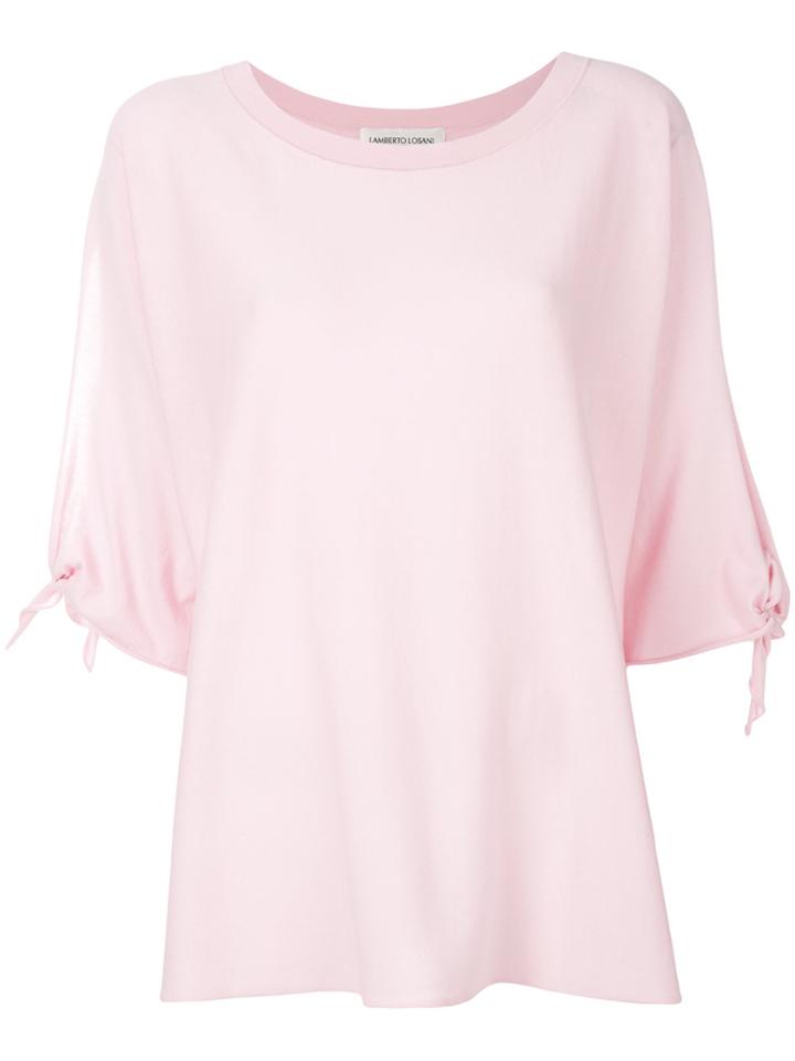 Lamberto Losani Round Neck T-shirt - Pink & Purple