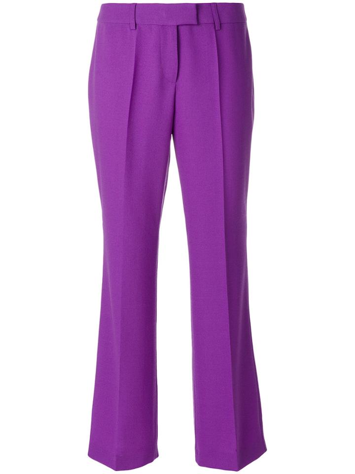 Boutique Moschino Pleated Flared Trousers - Pink & Purple