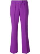 Boutique Moschino Pleated Flared Trousers - Pink & Purple