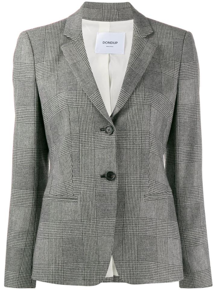 Dondup Prince Of Wales Check Blazer - Black