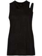 Alexander Wang Cut-out Detailed Tank Top, Women's, Size: Medium, Black, Silk/merino