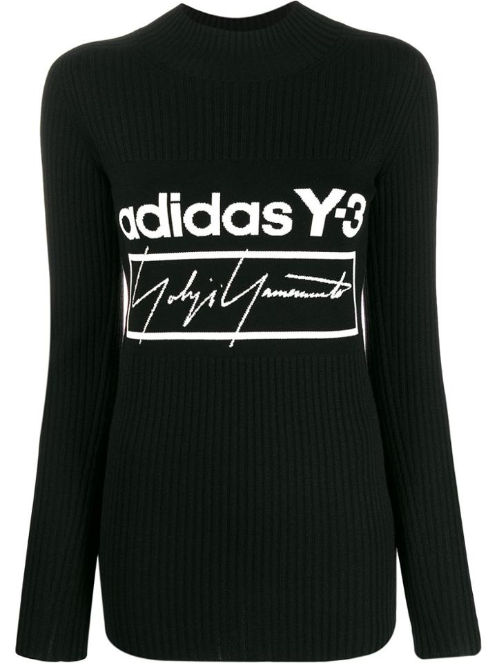 Y-3 Fitted Logo Jumper - Black