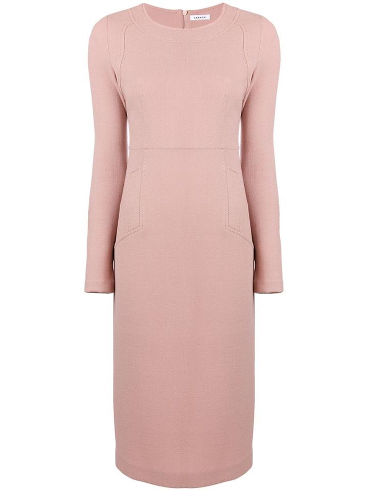 P.a.r.o.s.h. Long Sleeve Fitted Dress - Pink