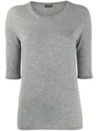 Iris Von Arnim Short-sleeve Knit Top - Grey