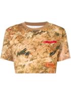 Heron Preston Printed Cropped T-shirt - Brown