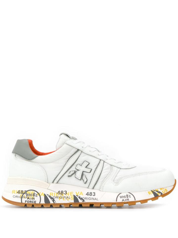 White Premiata Lander Low-top Sneakers