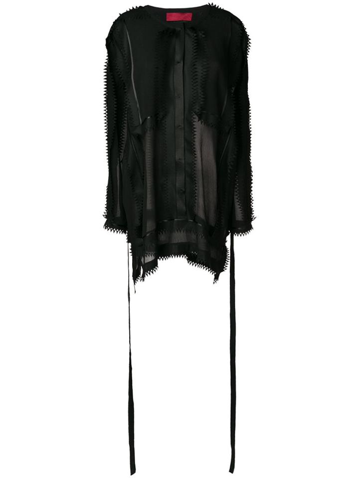 Di Liborio Deconstructed Serrated Shirt - Black