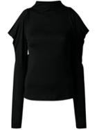 G.v.g.v. Open Shoulder Jersey Top, Women's, Size: Xs, Black, Polyester/polyurethane/rayon