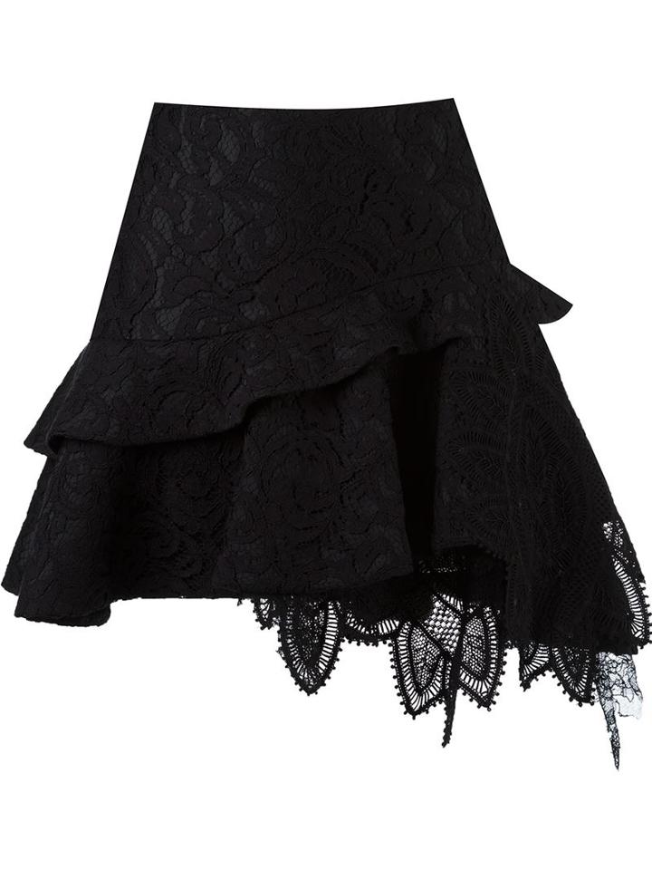 Martha Medeiros Lace Flared Skirt