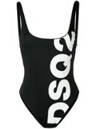 Dsquared2 - Logo-printed Swimsuit - Women - Polyamide/spandex/elastane - 40, Black, Polyamide/spandex/elastane