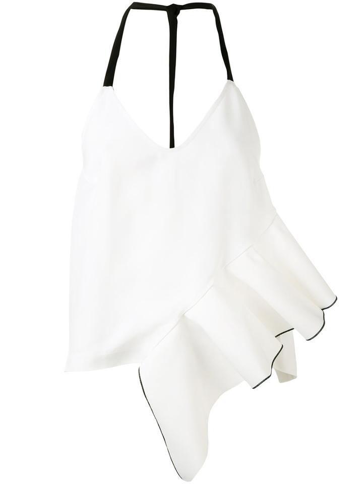 Ssheena - Asymmetric Halter Top - Women - Viscose - Xs, White, Viscose