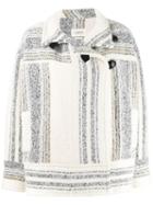 Isabel Marant Étoile Striped Wooly Coat - White