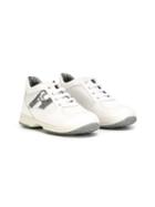 Hogan Kids Sequinned Logo Sneakers, Boy's, Size: 25, White