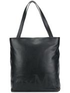 Max Mara Embossed Logo Tote Bag - Black