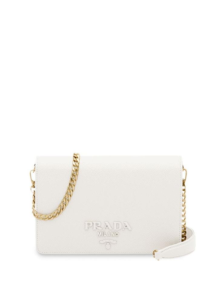Prada Saffiano Shoulder Bag - White