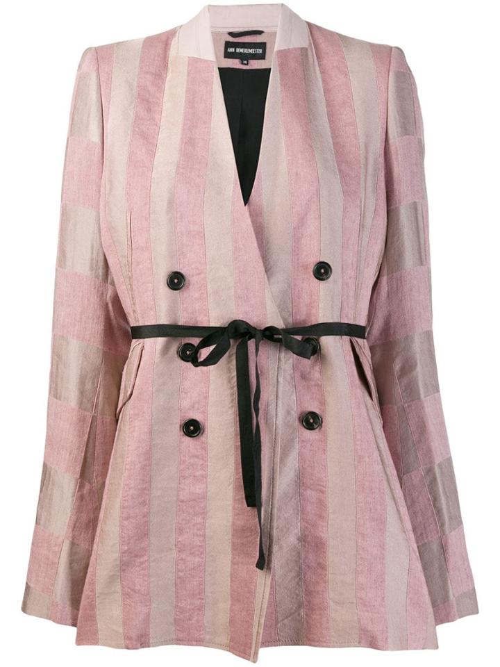 Ann Demeulemeester Striped Lightlaine Blazer - Pink