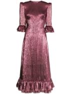 The Vampire's Wife Falconetti Ruffle Trim Dress - Pink