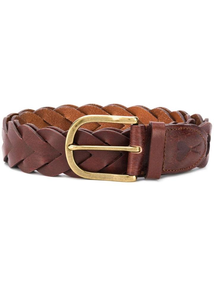 Ami Paris Braided Belt - Brown