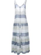 Lisa Marie Fernandez Sleeveless Stripe Midi Dress, Women's, Size: Medium, Blue, Cotton/polyester