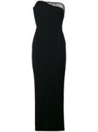 Versace Vintage Embellished Strapless Gown - Black
