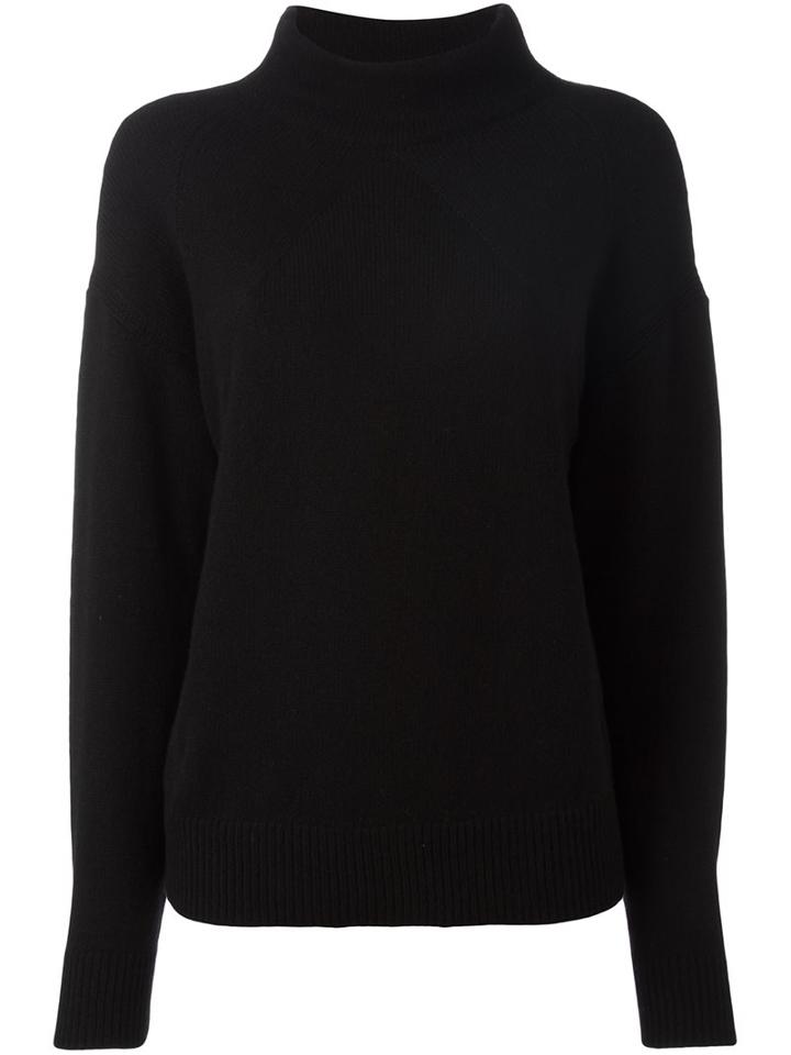 Dorothee Schumacher High Neck Loose-fit Sweater, Women's, Size: 3, Black, Cashmere/wool