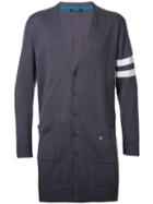 Guild Prime - Long Cardigan - Men - Cotton/linen/flax - 2, Grey, Cotton/linen/flax