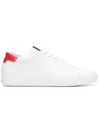 Closed Contrasting Heel Counter Sneakers - White