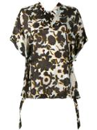 Christian Wijnants - Floral-print Top - Women - Silk - 38, Women's, Black, Silk