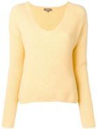 N.peal Ribbed V-neck Jumper - Yellow