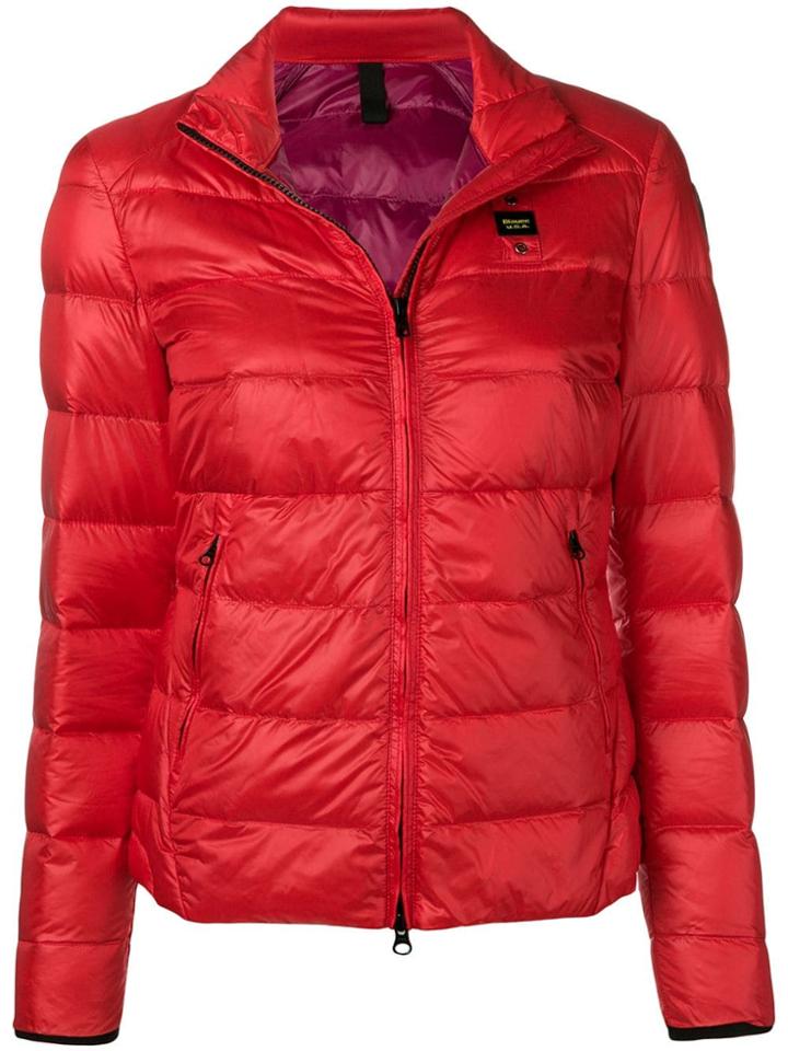 Blauer Zip Puffer Jacket - Red